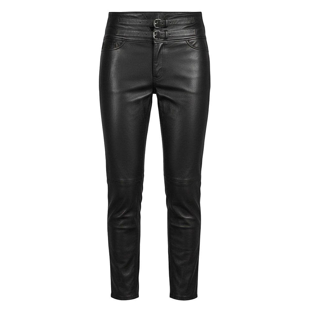 Black Leather Pants Jim Morrison Style Front