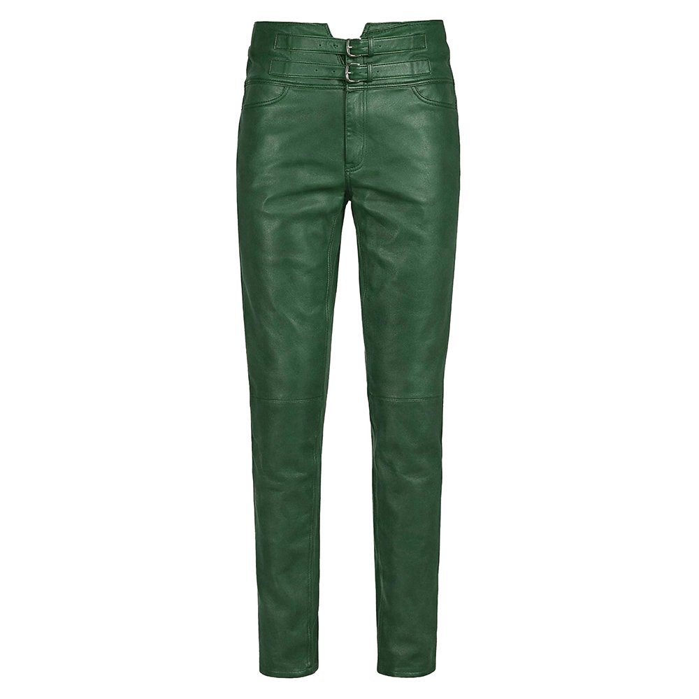Green Leather Pants Jim Morrison Style Front