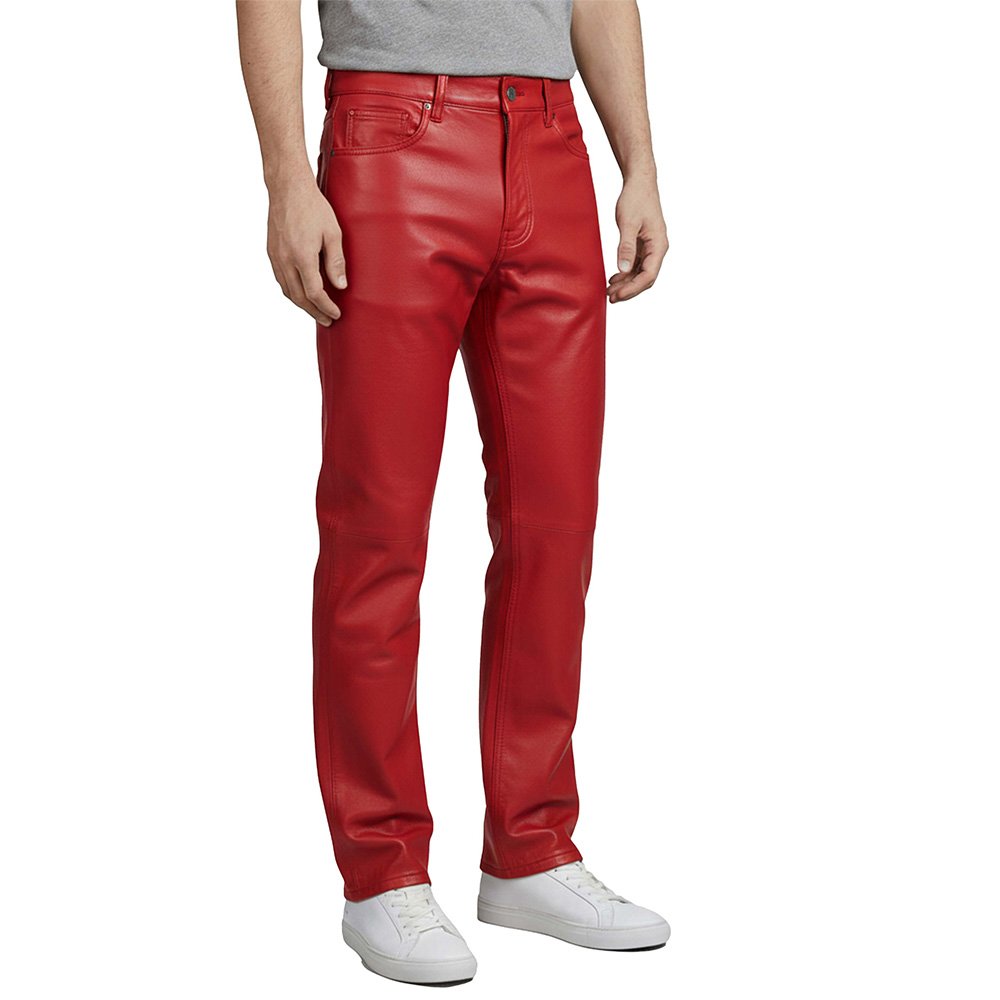 Red Leather Pants Jeans Style
