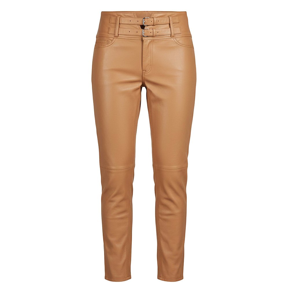 Tan Brown Leather Pants Jim Morrison Style Front