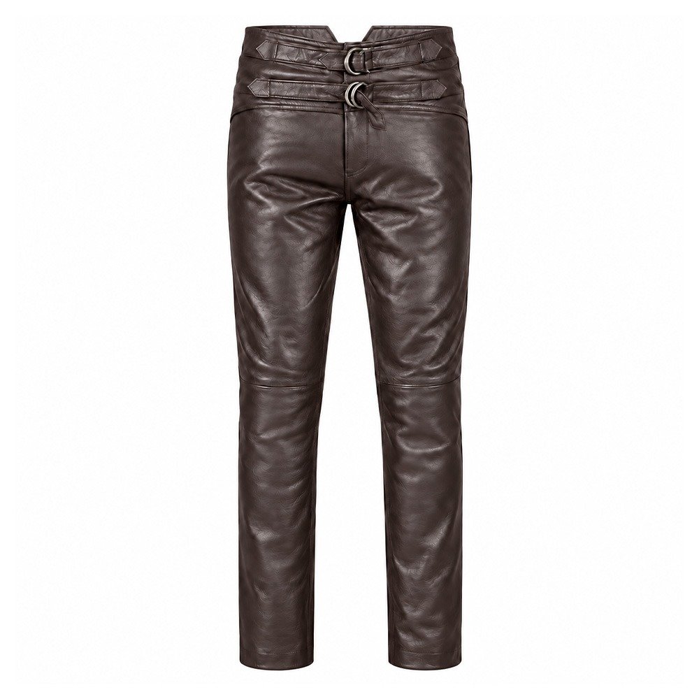 Choco Brown Leather Pants Jim Morrison Style