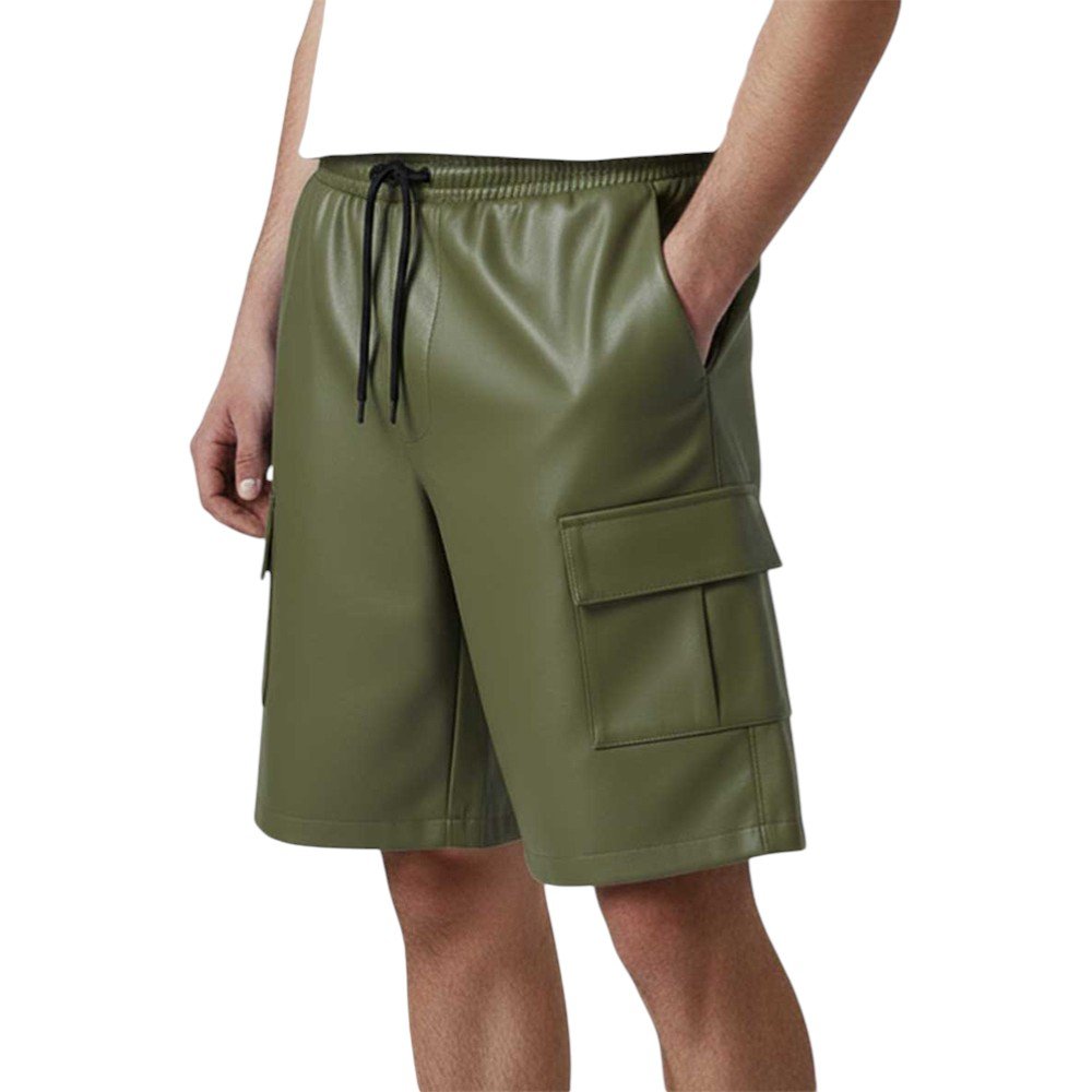 Olive Green Shorts with Cargo Pockets (3)