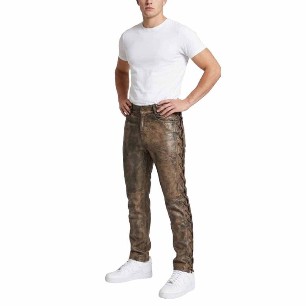 Vintage Brown Leather Pants