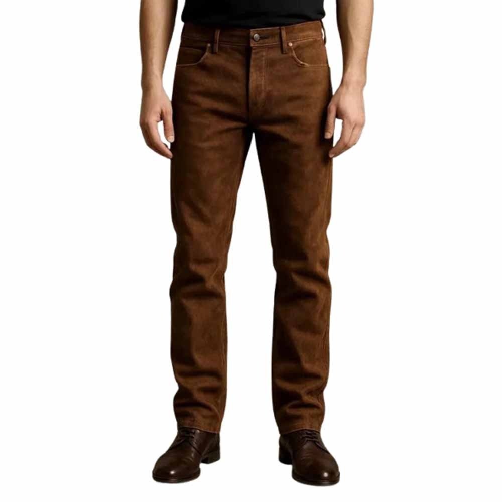 Suede Style Leather Pants 1