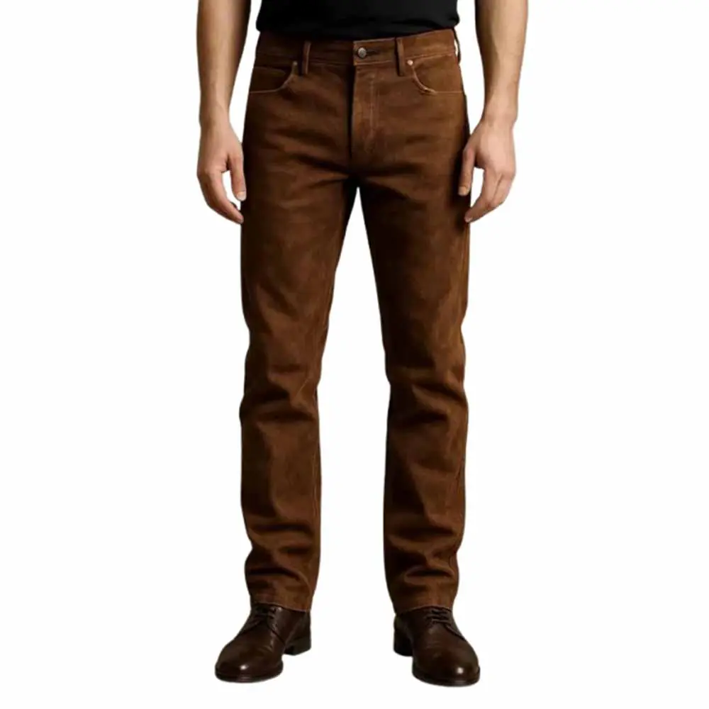 Suede Style Leather Pants 1
